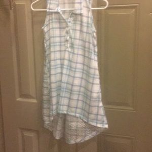 NWT French Laundry sleeveless, high-low top.